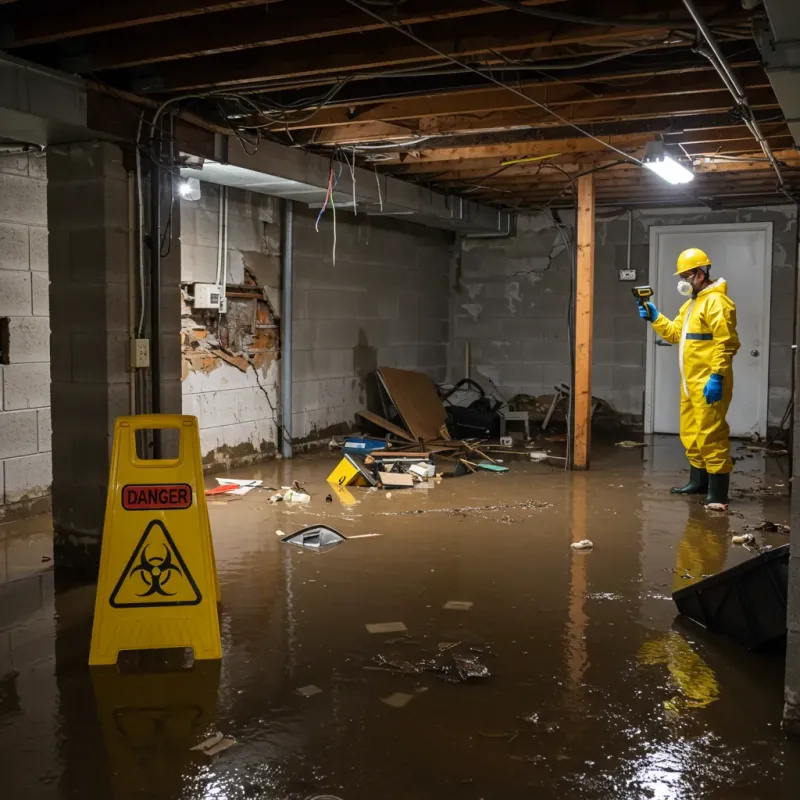 Flooded Basement Electrical Hazard in Belford, NJ Property